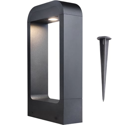 Светильник садово-парковый FL-LED GardenFrame-BL001-300 12W 3000K 150x56x300мм BK IP65 +колышек - LED столб. алюмин. 613387 1