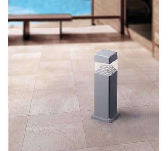 Садово-парковый светильник FUMAGALLI серии ESTER, НТУ, 500 3W 230V GX53 175х126х480мм серый 11635