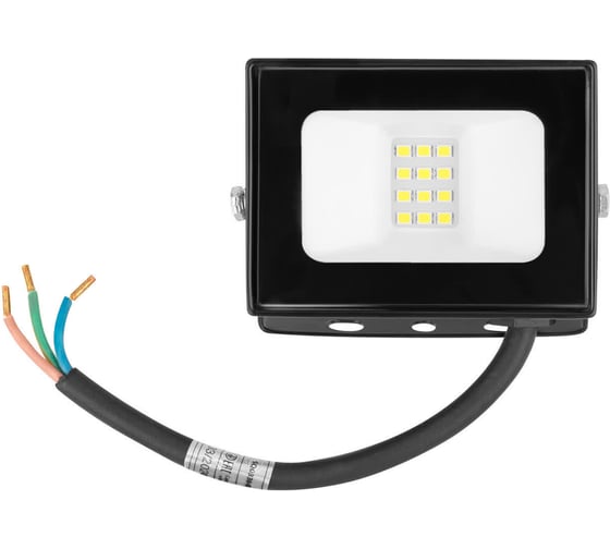Прожектор TDM ELECTRIC Народный СДО-05-010 10 Вт, 800 лм, 6500 К, 220-240 В, IP65, черный SQ0336-0300