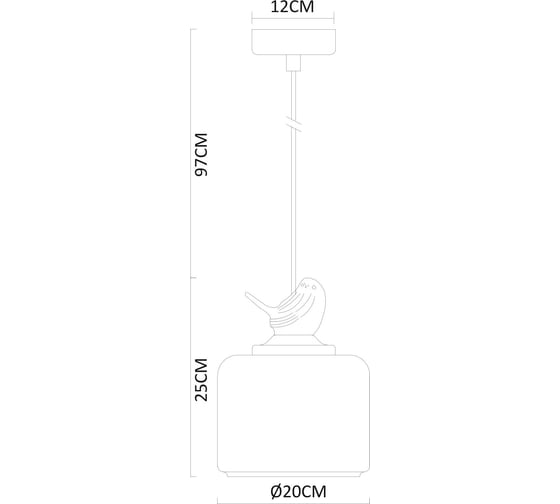 Подвесной светильник Arte Lamp PASSERO A8029SP-1WH