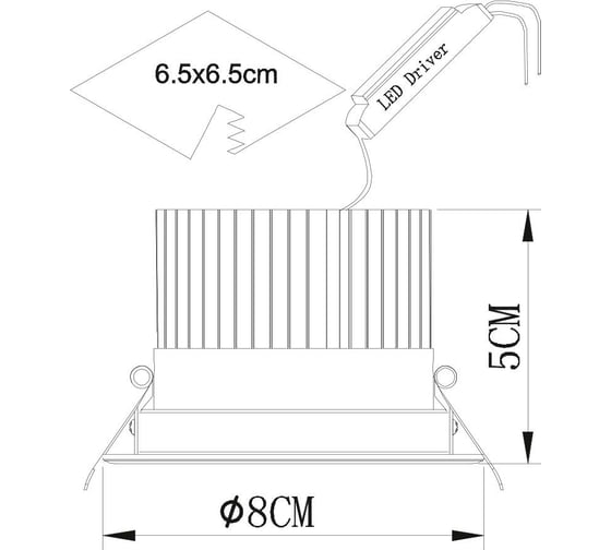 Встраиваемый светильник Arte Lamp APERTURA A3307PL-1WH