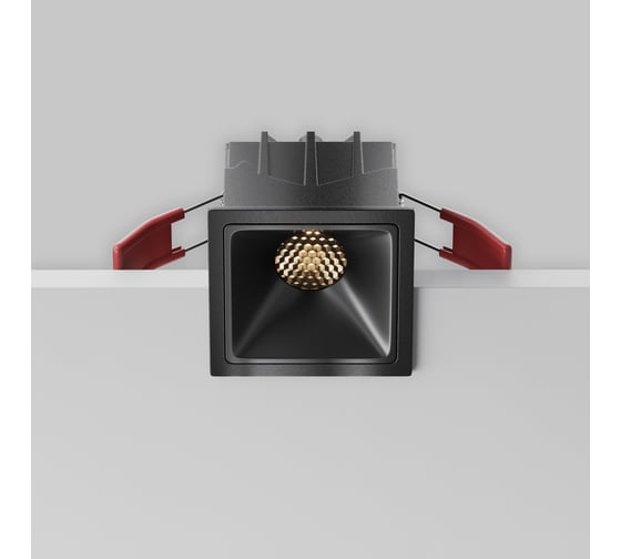 Встраиваемый светильник MAYTONI Alfa LED черный DL043-01-10W3K-SQ-B-1