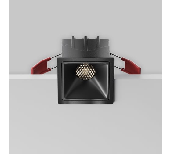 Встраиваемый светильник MAYTONI Alfa LED черный DL043-01-10W4K-SQ-B-1