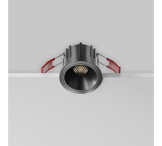 Встраиваемый светильник MAYTONI Alfa LED черный DL043-01-10W4K-RD-B-1