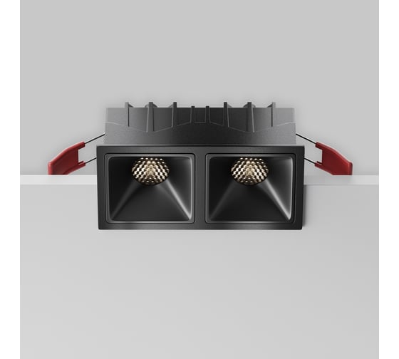 Встраиваемый светильник MAYTONI Alfa LED черный DL043-02-10W4K-SQ-B-1