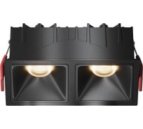 Встраиваемый светильник MAYTONI Alfa LED черный DL043-02-10W3K-SQ-B-1