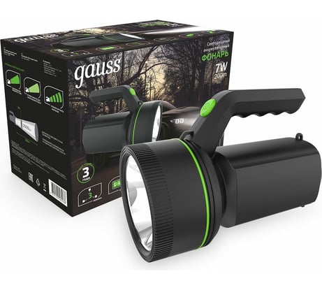 Прожекторный аккумуляторный фонарь Gauss 7W 200lm Li-ion 3000mAh LED GF601