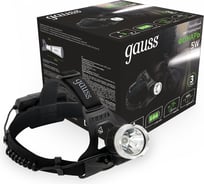 Налобный фонарь Gauss модель GFL404 5W 200lm Li-ion 2400mAh LED 1/12/24 GF404