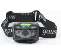 Налобный аккумуляторный фонарь Gauss 3W 130lm Li-ion 600mAh LED GF405