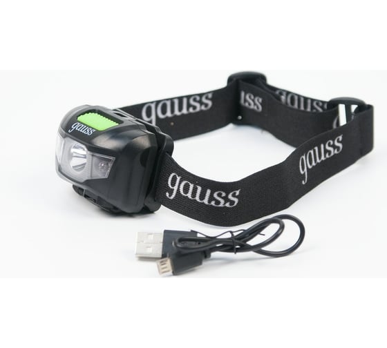 Налобный аккумуляторный фонарь Gauss 3W 130lm Li-ion 600mAh LED GF405