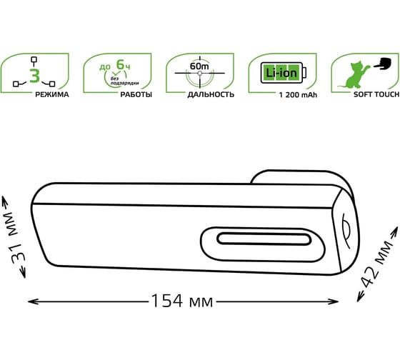 Рабочий фонарь Gauss модель 9W 350lm li-ion 1200mAh LED 1/12/48 GF502