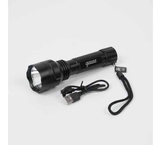 Фонарь Gauss ручной модель GFL205 10W 400lm Li-ion 2000mA LED GF205