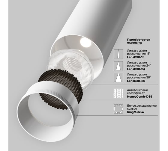 Встраиваемый светильник MAYTONI FOCUS LED Белый C053CL-L12W2.7K-W-W