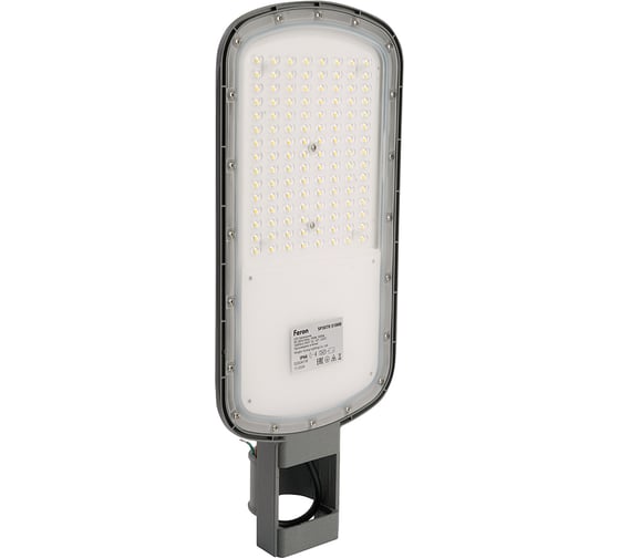 Светодиодный уличный консольный светильник FERON SP3070 100W 5000K AC90-300V, серый, 51800