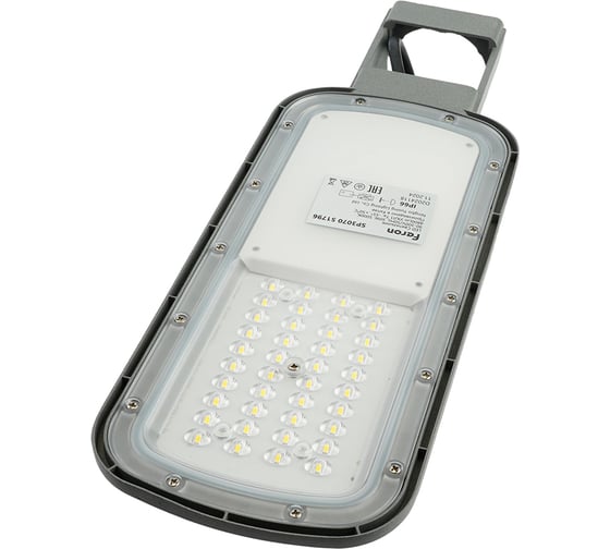 Светодиодный уличный консольный светильник FERON SP3070 30W 5000K 90-300V, серый, 51796