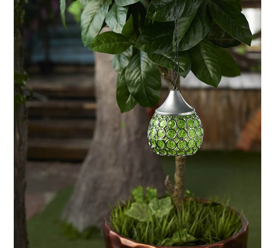 Фонарь на солнечной батарее Inbloom Подвес 11x11x50см 1LED, белый, 1.2V 1хAA 300mAh NI-CD, металл 475-331
