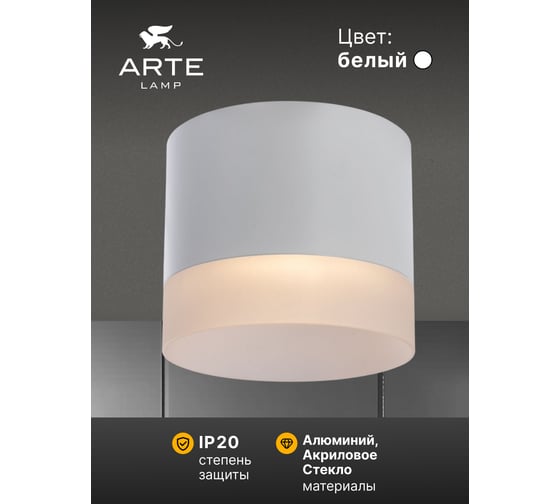 Потолочный светильник Arte Lamp CASTOR A5554PL-1WH