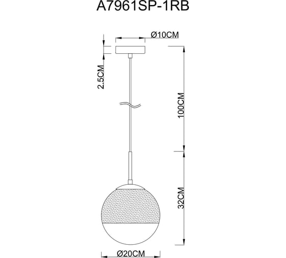 Подвесной светильник Arte Lamp JUPITER copper A7961SP-1RB