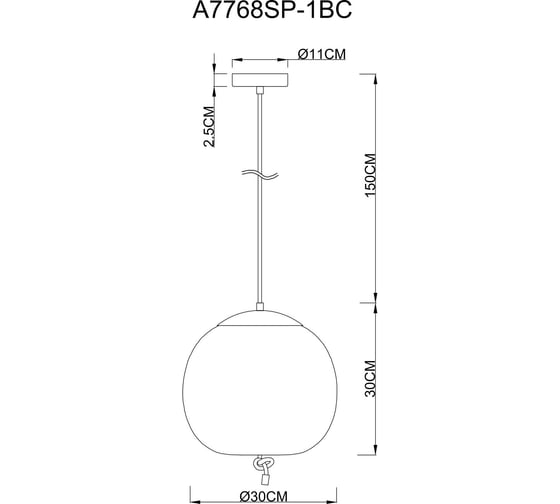 Подвесной светильник Arte Lamp CODY A7768SP-1BC