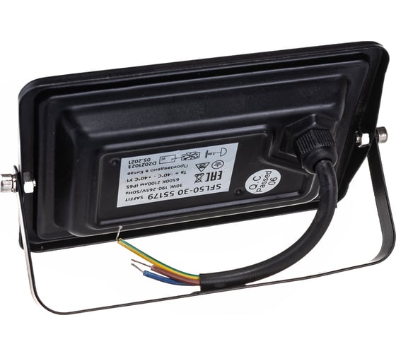 Светодиодный многоматричный прожектор SAFFIT SFL50-30, 30W, 6500К, 2100Lm, IP65, 36хSMD2835, 55179