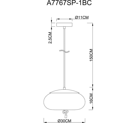 Подвесной светильник Arte Lamp CODY A7767SP-1BC