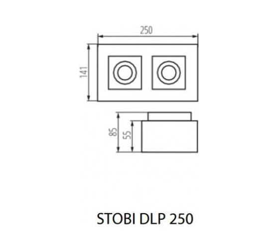 Накладной точечный светильник KANLUX STOBI DLP 250-W/ 26833