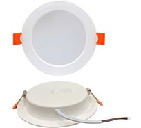 Круглый даунлайт встраиваемый Ecola LED downlight 1011 с драйвером внутри 9W 220V 4200K 112x26 DKRV90ELC