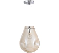 Люстра De Fran E27 220В 1x60Вт стекло Капля (беж), d20хh30/120см SP-0804 BK+Y