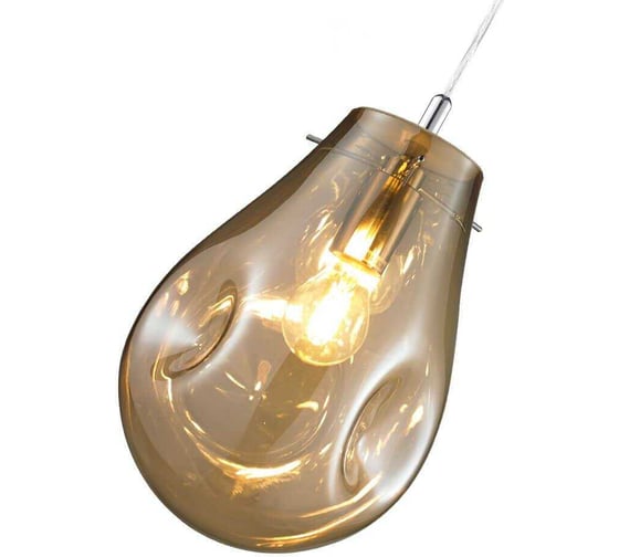 Люстра De Fran E27 220В 1x60Вт стекло Капля (беж), d20хh30/120см SP-0804 BK+Y