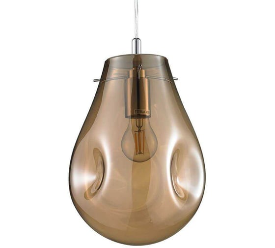 Люстра De Fran E27 220В 1x60Вт стекло Капля (беж), d20хh30/120см SP-0804 BK+Y