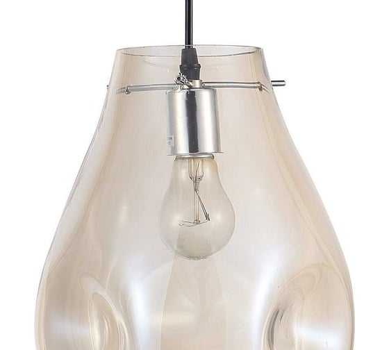 Люстра De Fran E27 220В 1x60Вт стекло Капля (беж), d20хh30/120см SP-0804 BK+Y