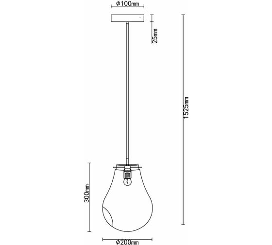 Люстра De Fran E27 220В 1x60Вт стекло Капля (беж), d20хh30/120см SP-0804 BK+Y