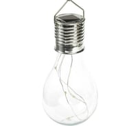 Садовый фонарь на солнечной батарее Luazon "Лампочка Прозрачная", 5 led, пластик, на прищепке 2997286