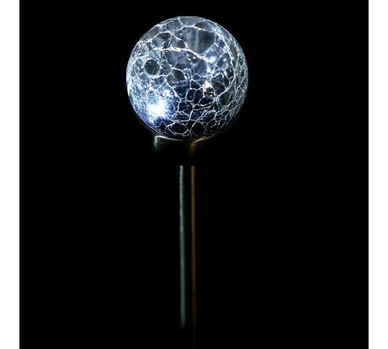 Фонарь садовый на солнечной батарее Luazon "Шар света" 36,5см, d 6см, 1 led, металл 5392336