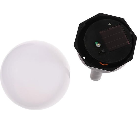 Садовый фонарь на солнечной батарее Luazon "Шар малый" 34 см, d 10 см, 1 led, пластик, тепло-белый 4073443