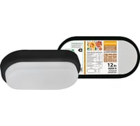 Светодиодный светильник TDM ELECTRIC LED ДПП 2802 12Вт 990 лм 4000К IP65 чёрный овал 200*100*46мм SQ0366-0134