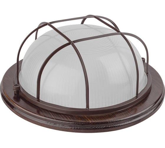 Светильник TDM ELECTRIC НПБ1102 венге круг с решеткой 100Вт IP54 SQ0303-0427