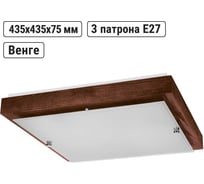 Светильник TDM ELECTRIC НПБ 02-3х40-121 УХЛ4 "Киото-2" венге 3х40 Вт IP20 435х435х75 SQ0303-0408