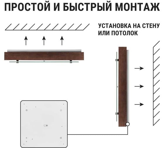 Светильник TDM ELECTRIC НПБ 02-3х40-121 УХЛ4 "Киото-2" венге 3х40 Вт IP20 435х435х75 SQ0303-0408