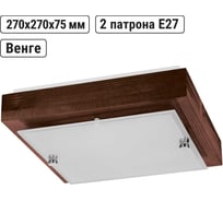 Светильник TDM ELECTRIC НПБ 02-2х40-121 УХЛ4 "Киото-1" венге 2х40 Вт IP20 270х270х75 SQ0303-0406