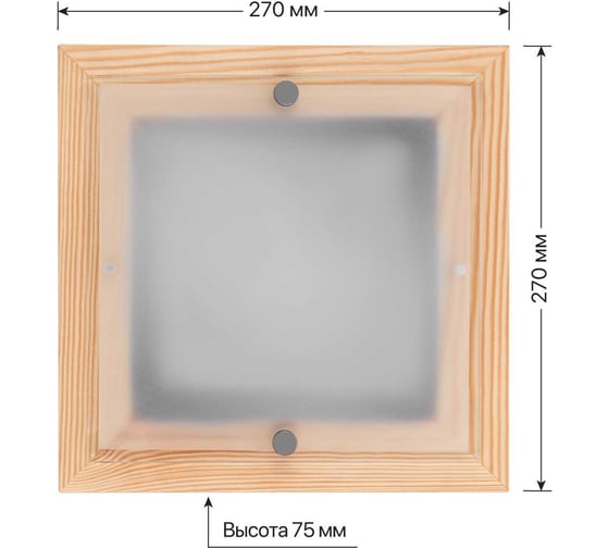 Светильник TDM НПБ 02-2х40-111 УХЛ4 "Киото-1" сосна 2х40 Вт IP20 270х270х75 SQ0303-0405