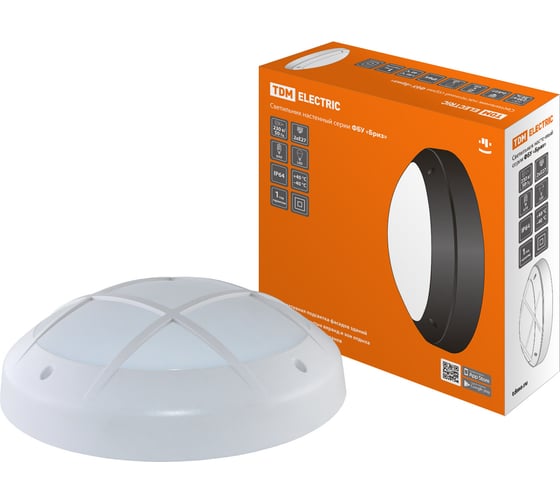 Светильник TDM ELECTRIC ФБУ 05-2х20-014 "Бриз 2" белый с решеткой IP64 SQ0328-0311