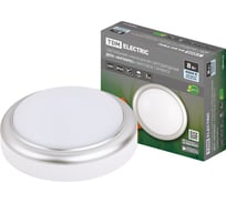 Светильник TDM ELECTRIC накладной LED ДПО "Антарес" 8Вт 4000К круг 140*58 мм матовое серебро IP54 SQ0354-0014