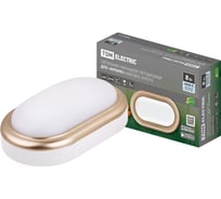 Накладной светильник TDM ELECTRIC LED ДПО "Антарес" 8Вт 4000К овал 168*100*58 мм матовое золото IP54 SQ0354-0016