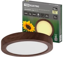 Светильник TDM ELECTRIC светодиодный потолочный накладной круг "Даунлайт" СПО (венге) 18 Вт 225х32 мм 3000К SQ0329-0416