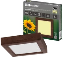 Светильник TDM ELECTRIC светодиодный потолочный накладной квадрат "Даунлайт" СПО (венге) 12 Вт 170х170х32 мм 3000К SQ0329-0419