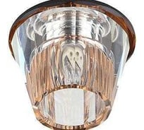 Светильник декоративный ЭРА DK43 BR/WH бокал G9, 220V, 40W, коричневый/прозрачный C0043834