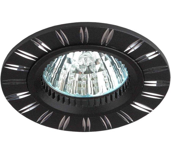 Светильник ЭРА KL33 AL/BK алюминиевый MR16, 12V/220V, 50W черный/хром C0043820