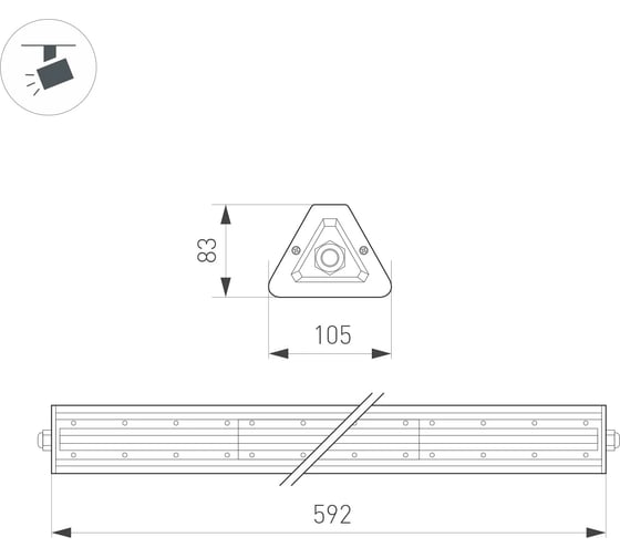 Светильник Arlight SP-LAGERN-L630-100W Day4000, 1шт 0 52028