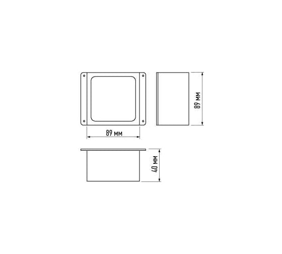 Светильник светодиодный Jazzway PPL 089/G OPAL 42Вт 4000K GREY IP40 комплект 6х(89x89x40мм) панель встраиваемая для потолка Грильято 5060159